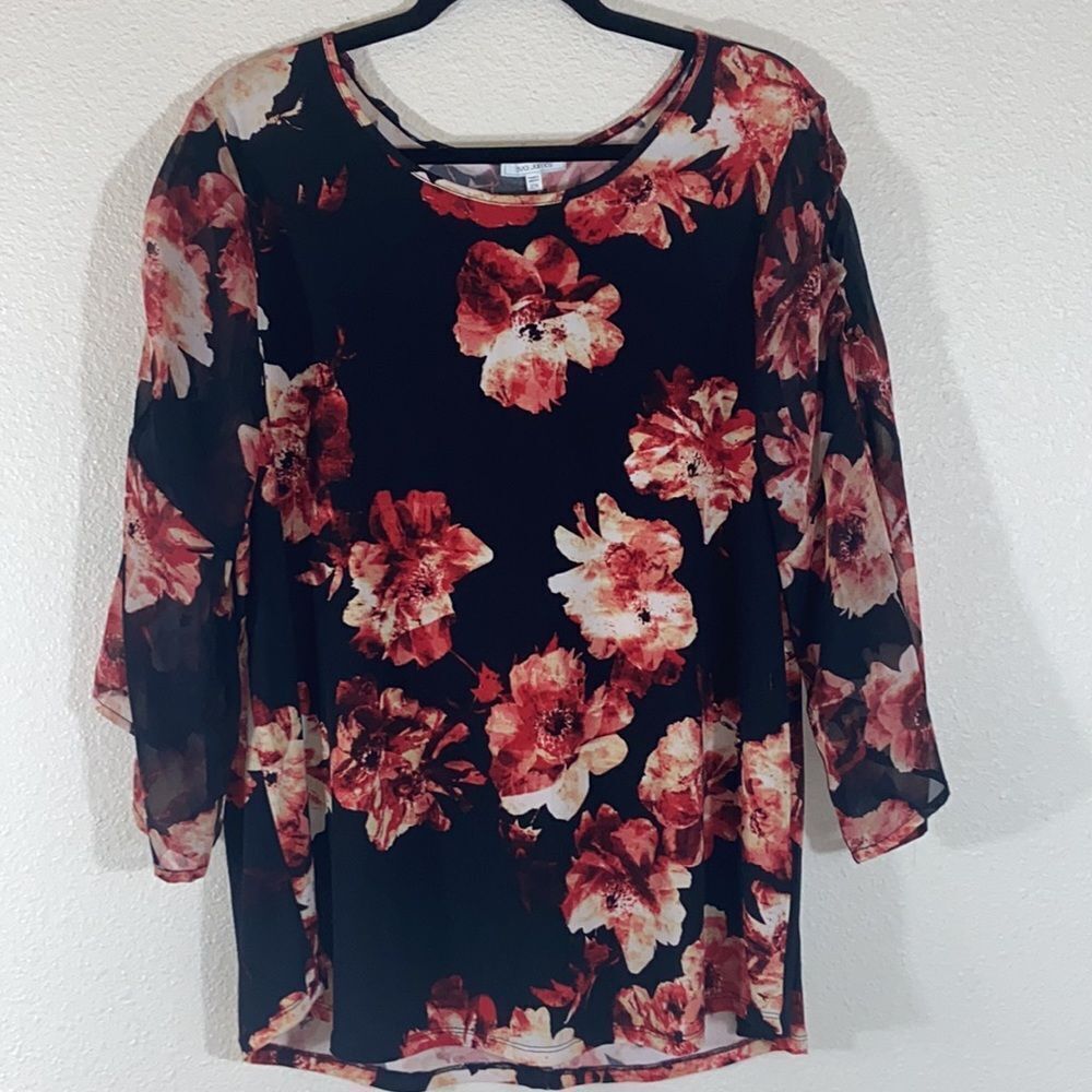 Ava James Floral Woman Blouse Size 2X